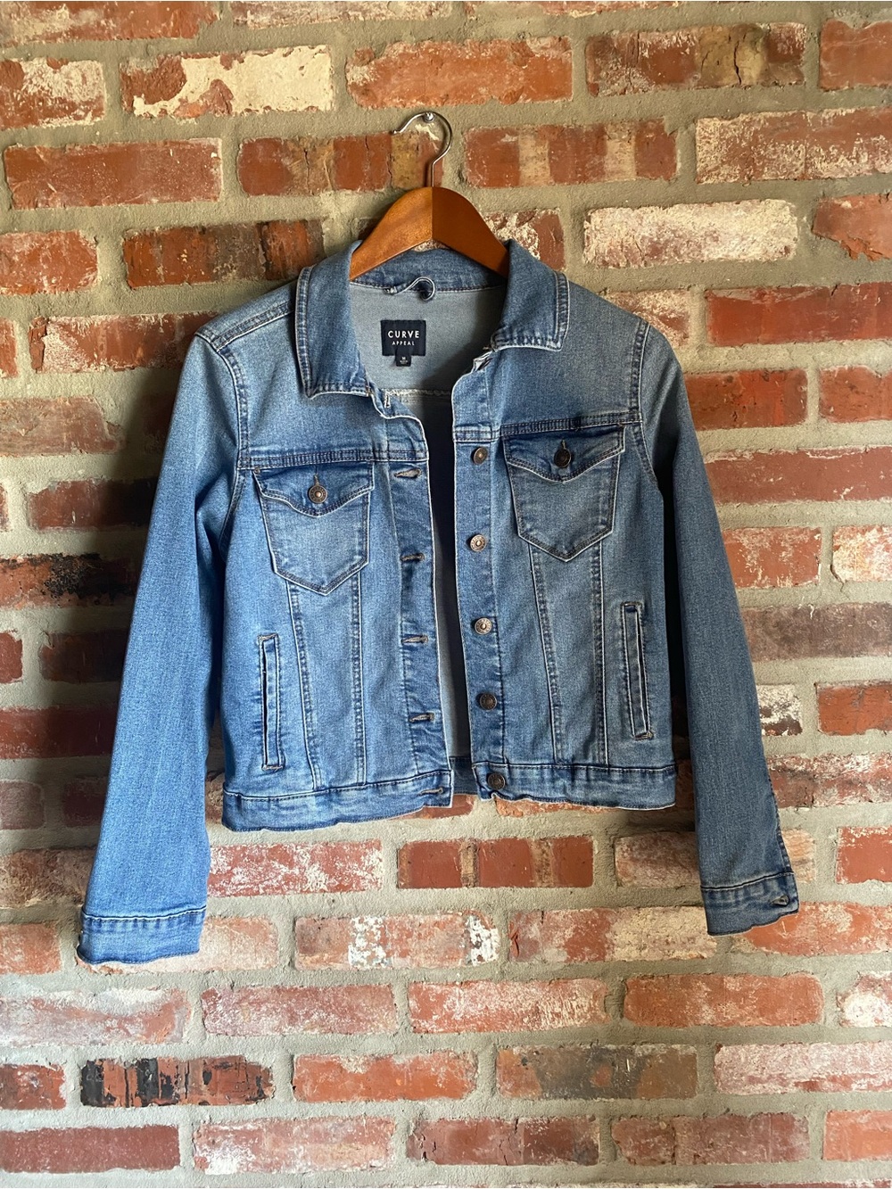 Curve Appeal Light Blue Denim Jacket - Classic Trucker Style